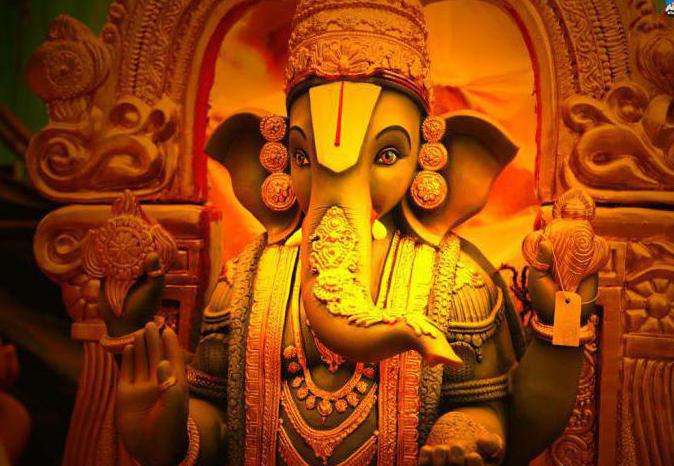 Ganesha gud (elefant). I hinduismen, visdomens og velstandens gud