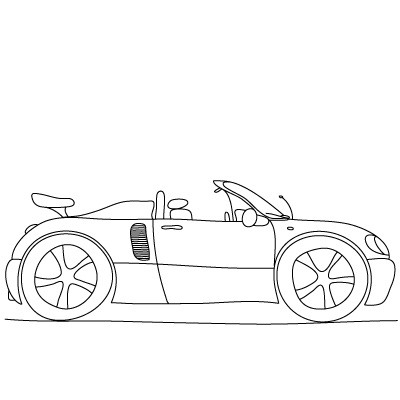 hvordan å tegne en bil