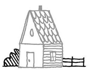 hvordan å tegne et hus i blyant trinn for trinn